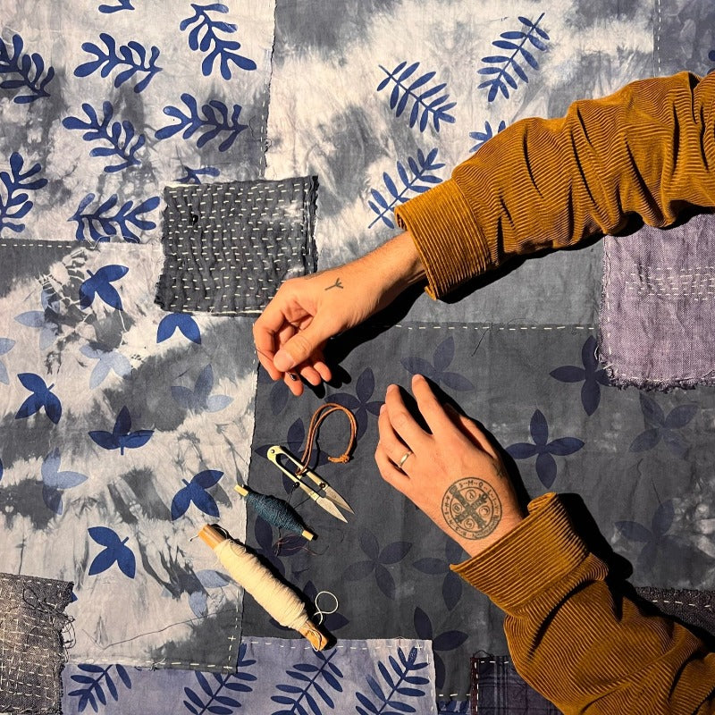 Aitor Saraiba cerzido e sashiko