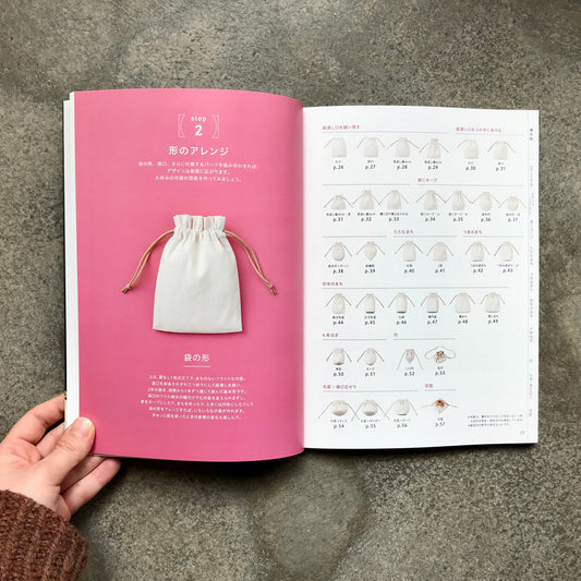 Drawstring bag pattern book | 巾着の型紙の本
