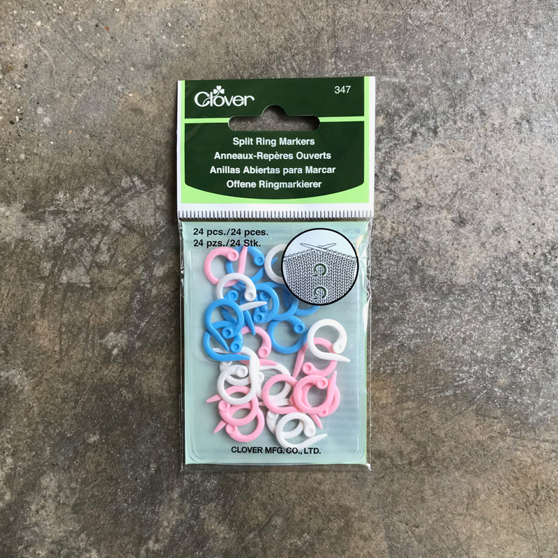 Marcas para tricot CLOVER Split ring markers