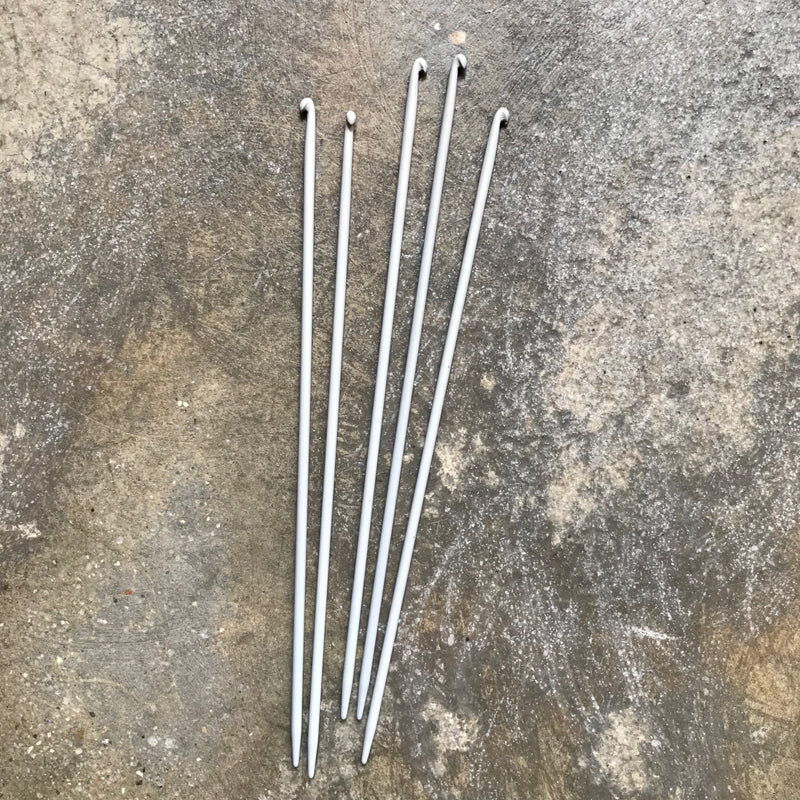 5 agulhas de tricot com barbela | Point hook knitting needles for portuguese knitting