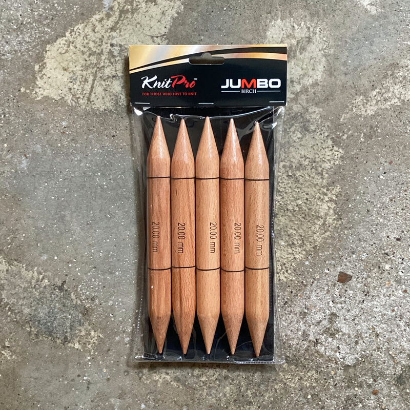 Agulhas de duas pontas KnitPro Jumbo Birch