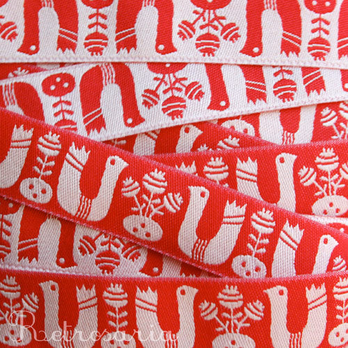 Folk birds ribbon