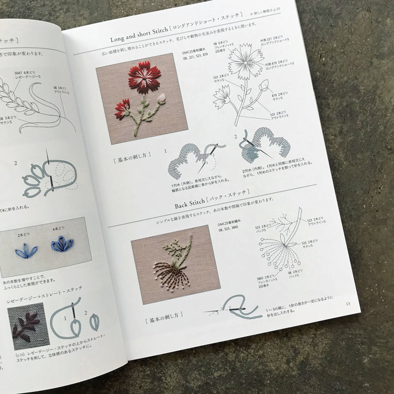 Embroidery of Horai Wakako Techniques for a beautiful finish | 蓬莱和歌子の刺繍 きれいな仕上りのためのテクニック / きれいな仕上りのためのテクニック
