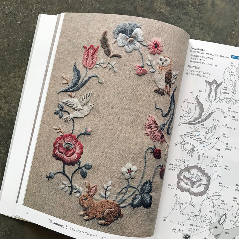 Embroidery of Horai Wakako Techniques for a beautiful finish | 蓬莱和歌子の刺繍 きれいな仕上りのためのテクニック / きれいな仕上りのためのテクニック