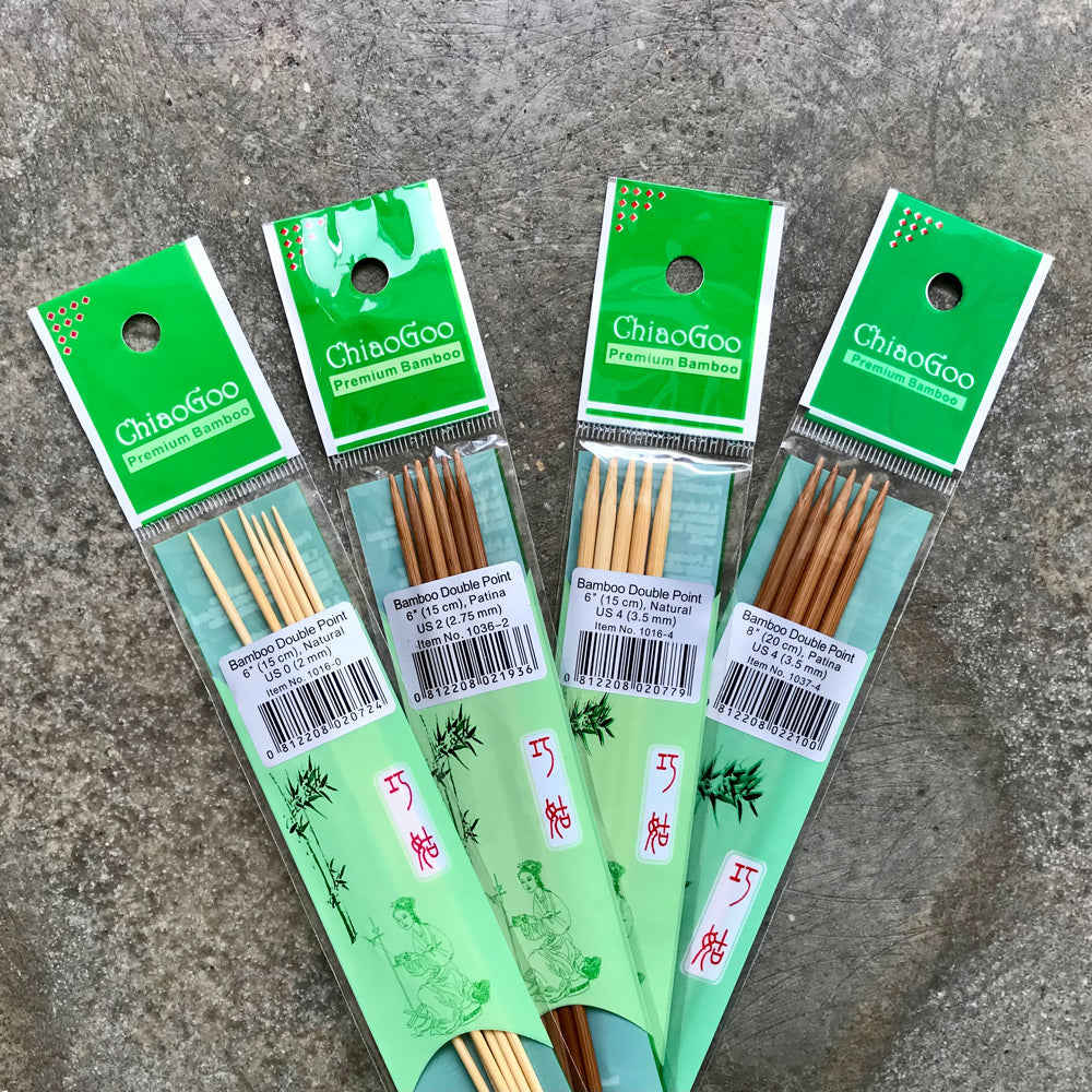 ChiaoGoo Bamboo double pointed needles (DPN)