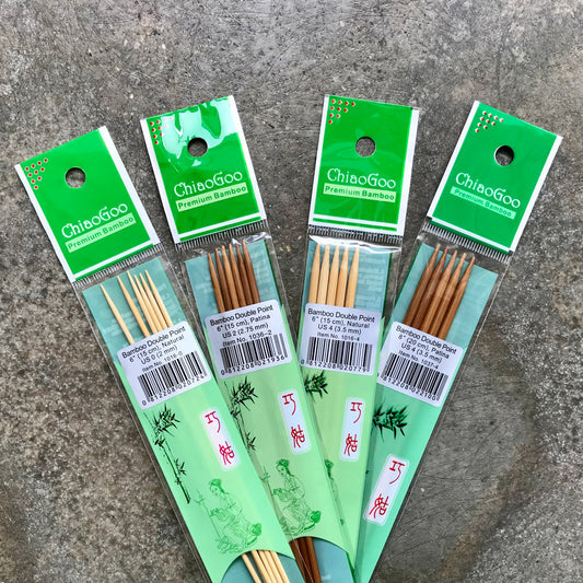 ChiaoGoo Bamboo double pointed needles (DPN)