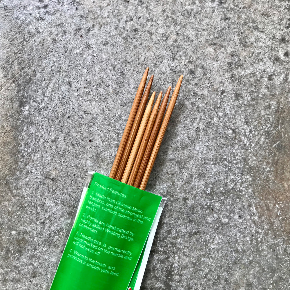 ChiaoGoo Bamboo double pointed needles (DPN) Patina