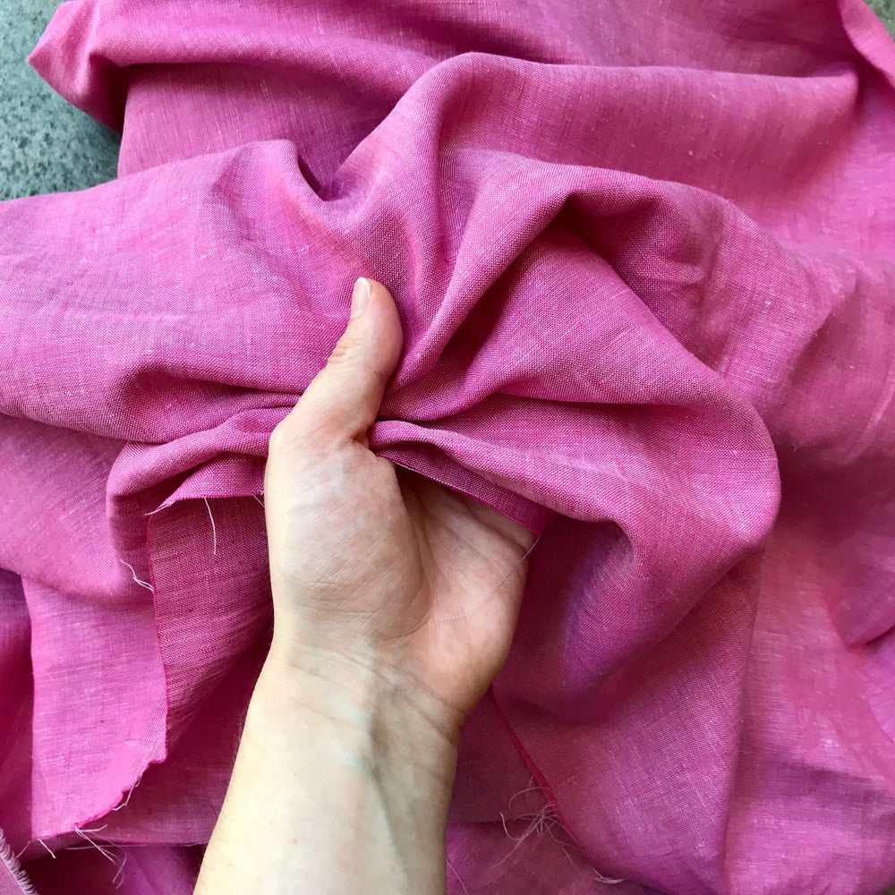 Chieming F: a bright pink linen fabric