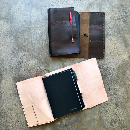 Leather notebook cover with Rui Daniel