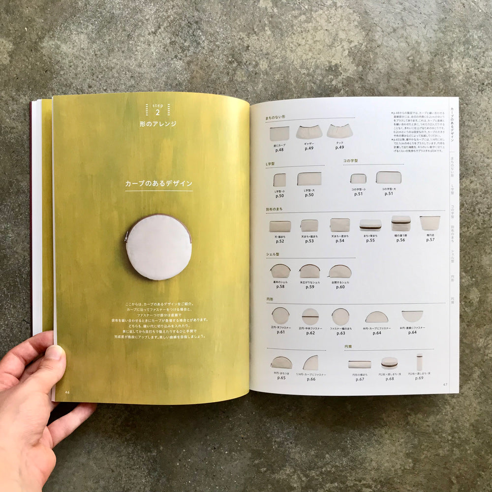 Pattern book for zipper pouches | ファスナーポーチの型紙の本