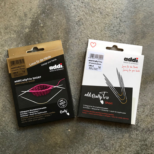 Agulhas de duas pontas flexíveis Addi addiCraSyTrio