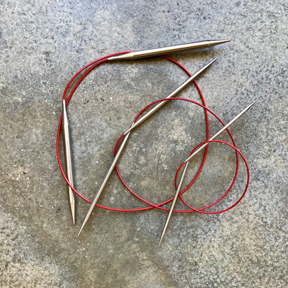ChiaoGoo Red Lace agulhas circulares em metal