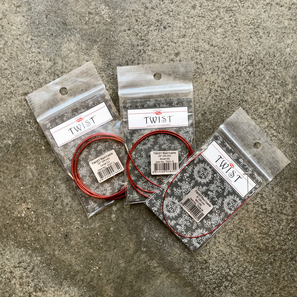 ChiaoGoo TWIST red cables for interchangeable needles