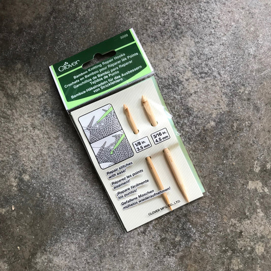 Clover Bamboo Knitting Repair Hooks