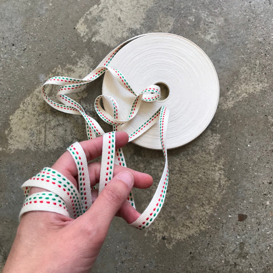 Fita sarjada com pesponto