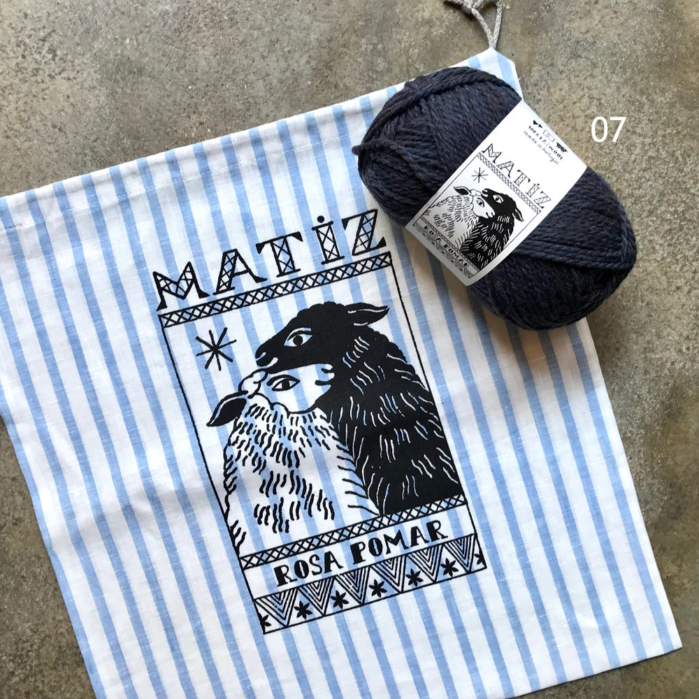 Matiz yarn in shade 07 dark blue for Autumn Pullover kit