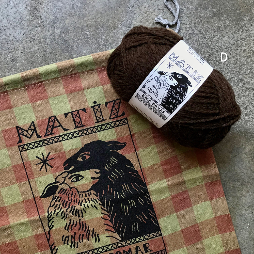 Matiz yarn in shade D natural brown for Autumn Pullover kit