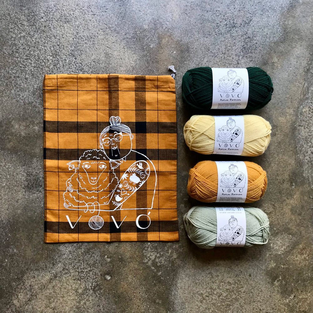 Liina shawl kit Vovó version