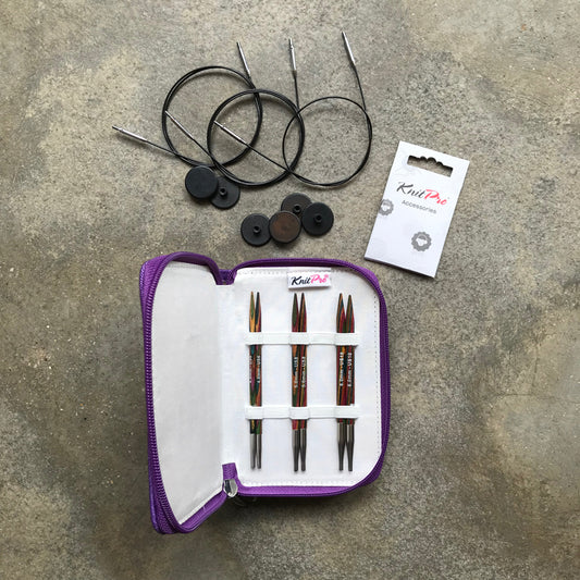 KnitPro Symfonie Wood conjunto de agulhas intercambiáveis - Starter