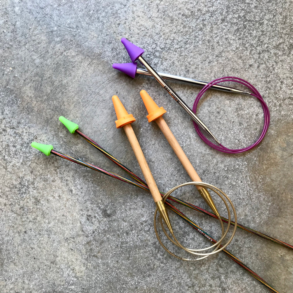 Protectores de agulhas de tricot