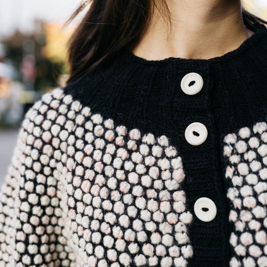 Popcorn cardi by Midori Hirose