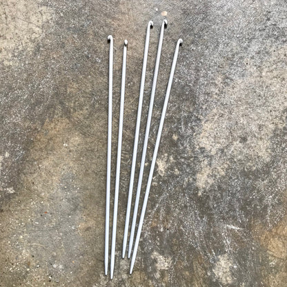 5 agulhas de tricot com barbela | Point hook knitting needles for portuguese knitting