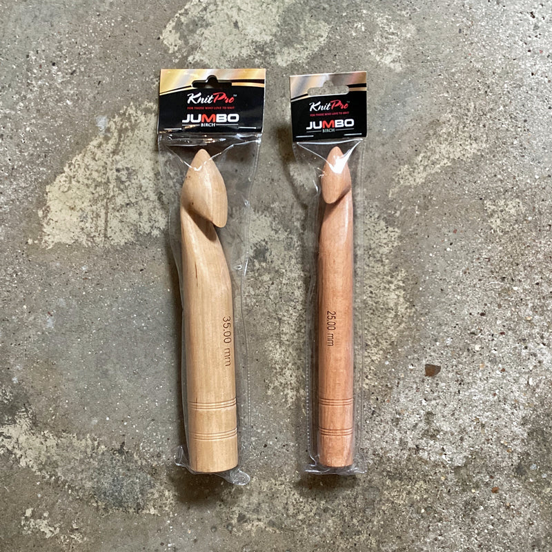 Agulhas de crochet KnitPro Jumbo Birch Crochet Hook
