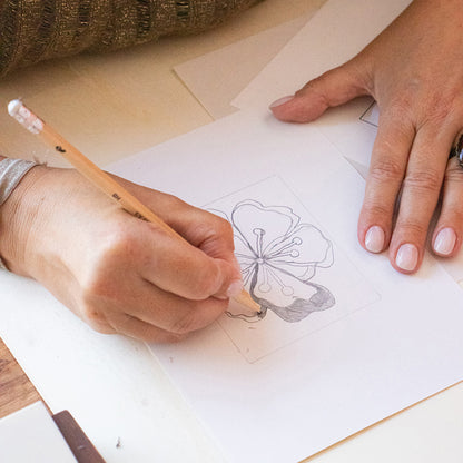 Workshop estampagem manual em tecido com carimbos