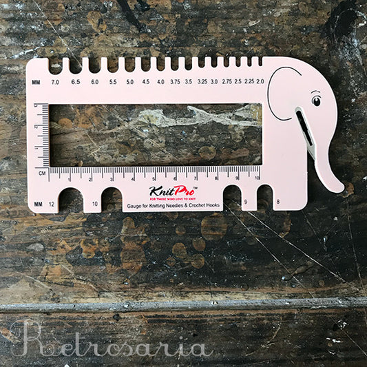 Calibrador de agulhas KNITPRO Knitting needle & crochet gauge