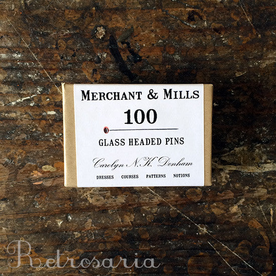 Alfinetes com cabeça de vidro Merchant & Mills Glass headed pins