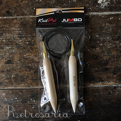 Agulhas circulares Knitpro Jumbo Birch circular needles